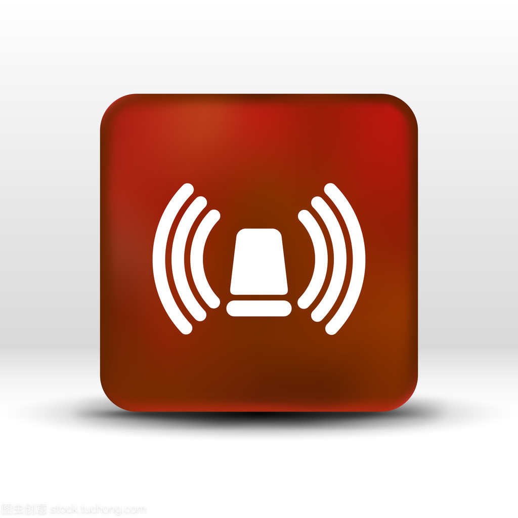 圖標(biāo)的燈塔警報(bào)器孤立的謹(jǐn)慎警察白色醫(yī)療